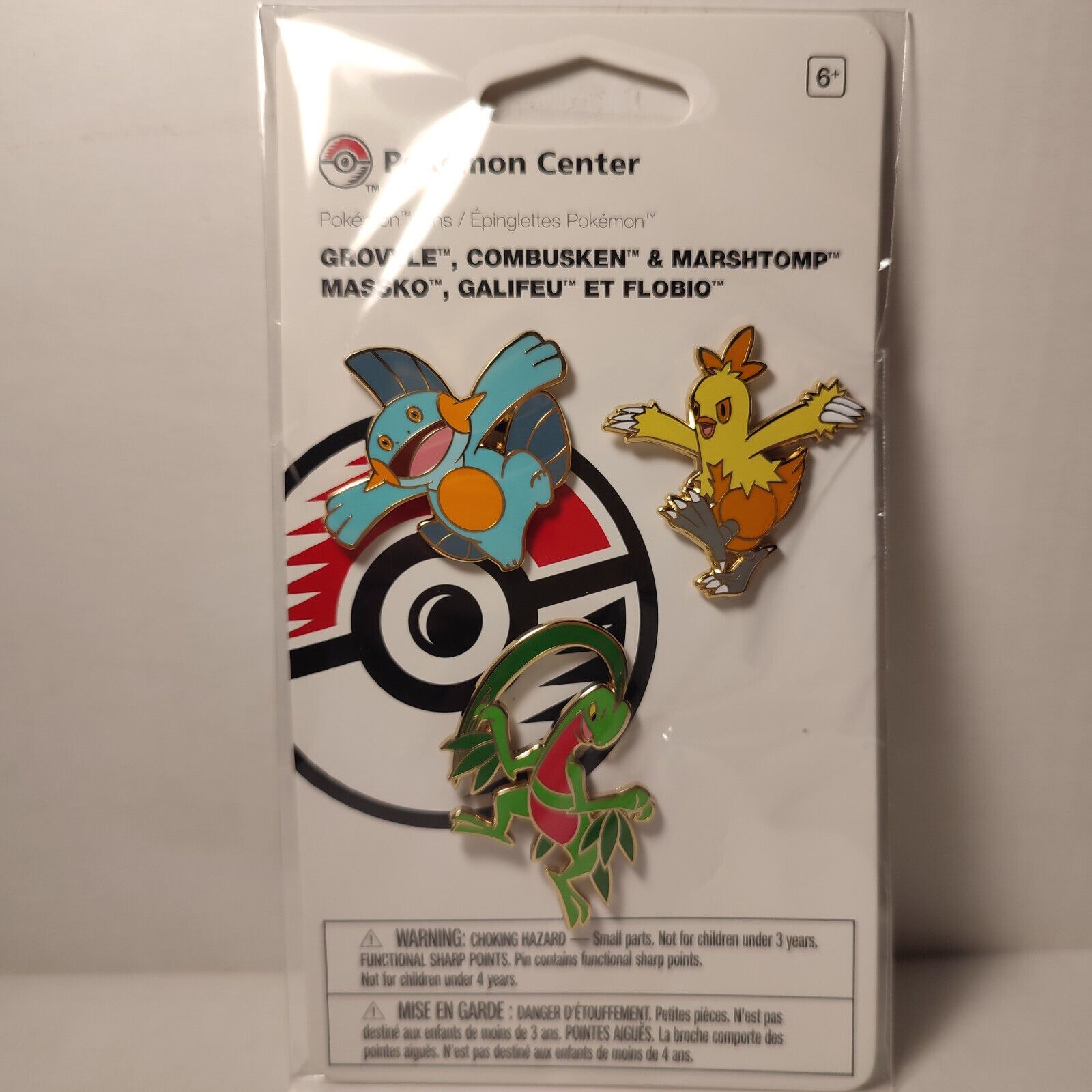 Pokemon Marshtomp Combusken Grovyle Enamel Pins Set Official Nintendo Badges 40$